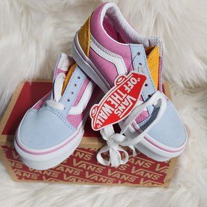 New Girls Old Skool colorblock Vans